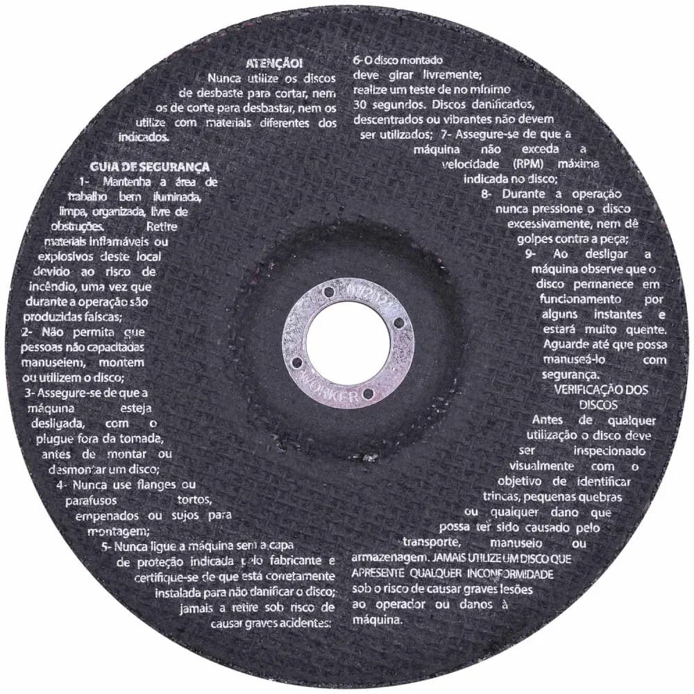 Disco Desbaste 7" x 177,8 mm Ferro Worker - Imagem 2