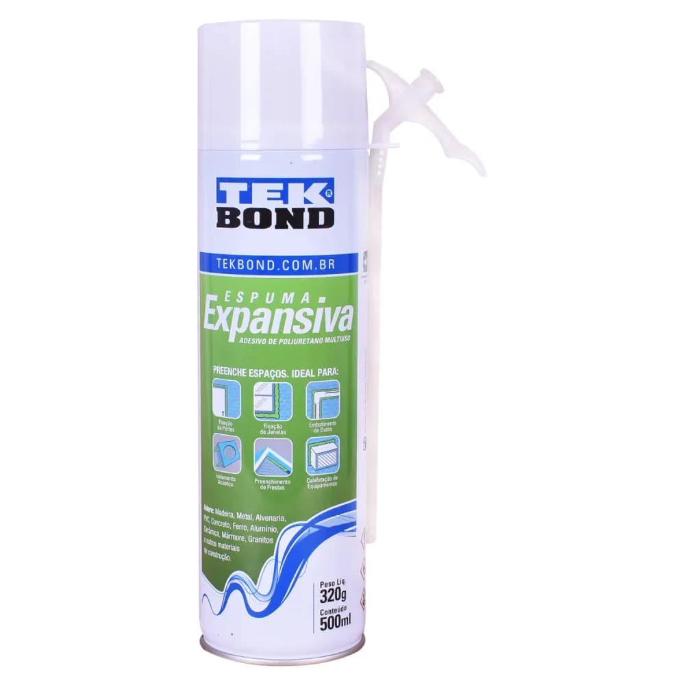 Espuma Expansiva PU Uso Geral 320G / 500ML Tekbond - Imagem 1